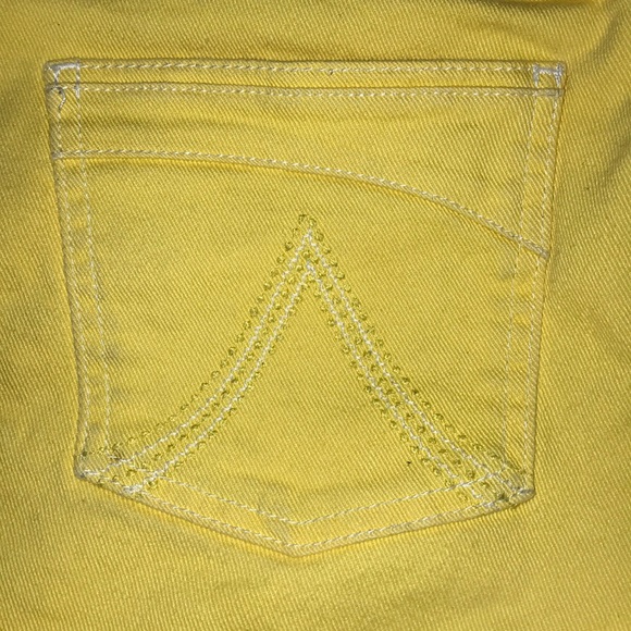 Vintage Delia’s yellow jean shorts Sz 13/14 - Picture 6 of 6